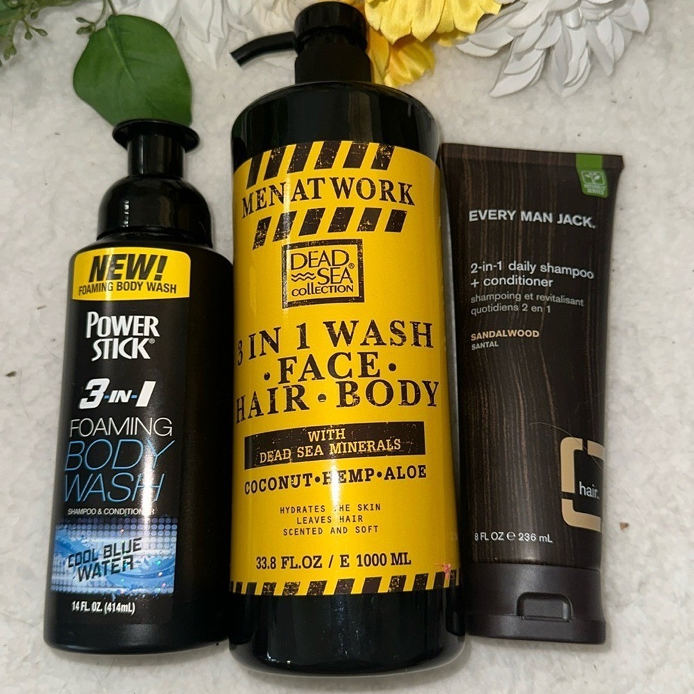 Mens Grooming Bundle Dead Sea Collection Every Man Jack Power Stick 3-in-1 Wash
